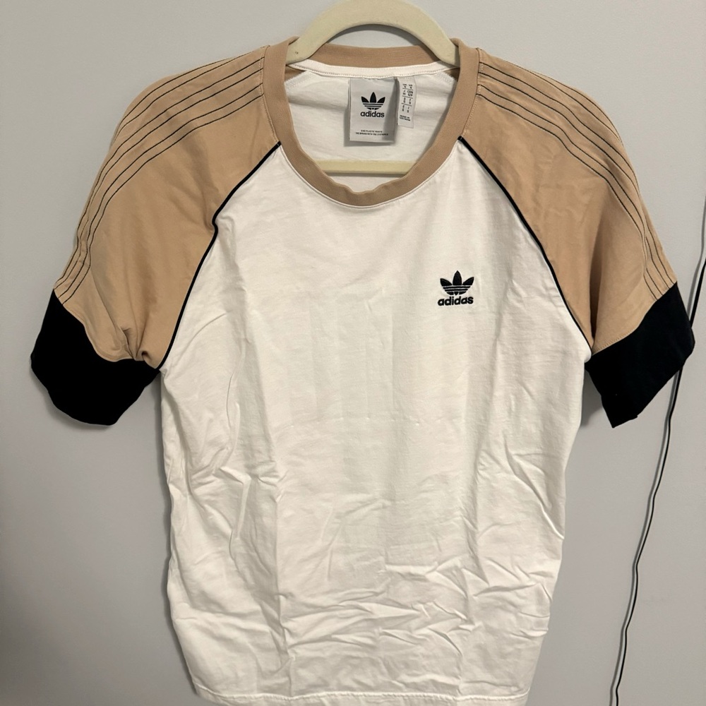adidas Original’s SST Short Sleeve Tee - White/Magic Beige/Black HI3018